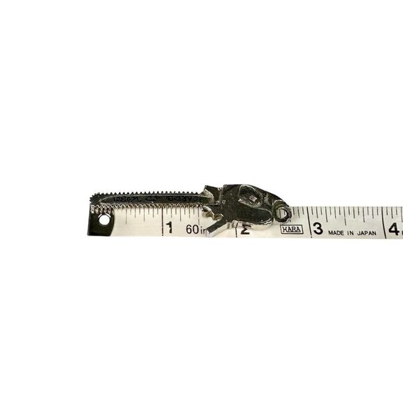 Cardboard Robot Silver Chainsaw Pendant VTG Street Art - Picture 4 of 4